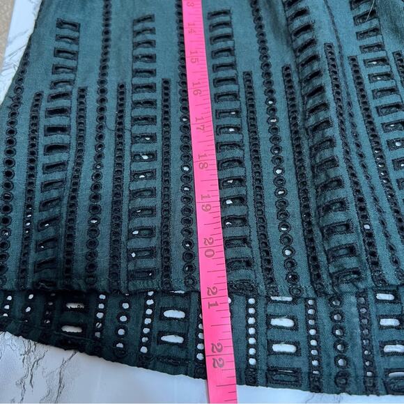 Ne Quittez pas embroidered eyelet peasant top Sz S - Picture 3 of 7